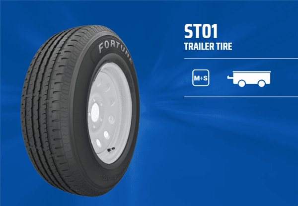 ST225/75R15 Fortune ST01 Trailer Tire |10 Ply, 117/112M Load Rated 1