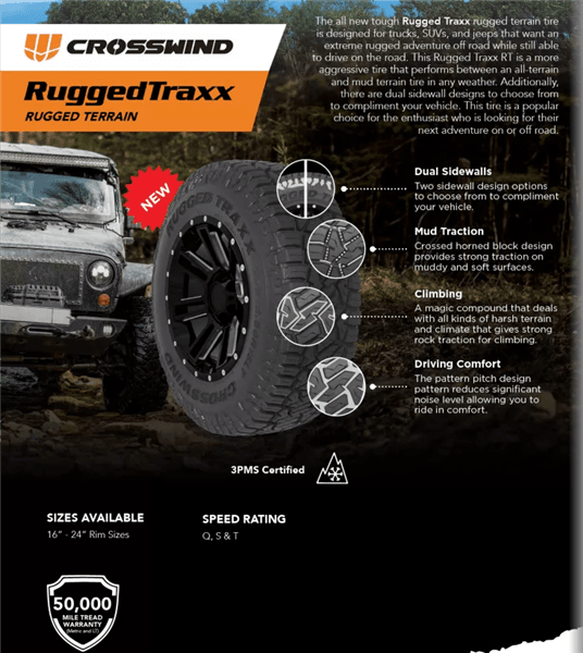 LT305/55R20 CROSSWIND RUGGED TRAXX R/T 121/118Q 10PLY