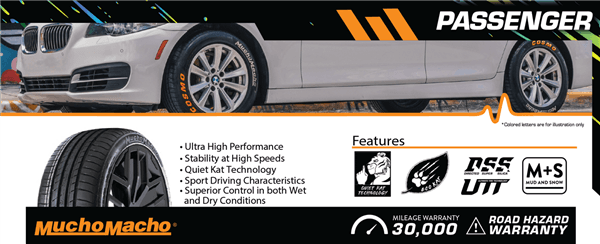 275/40ZR20 COSMO MUCHOMACHO 106Y XL 300-A-A 30K + ROAD HAZARD