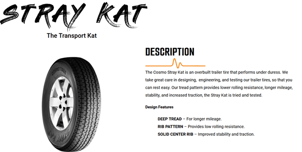 ST205/75R15 COSMO STRAY KAT TRAILER 107/102L 8PLY thumbnail 1