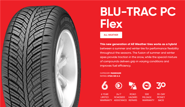 175/65R14 ARMSTRONG BLU-TRAC PC FLEX 86H XL M+S 3PMSF 50K+ROAD HAZARD thumbnail 1