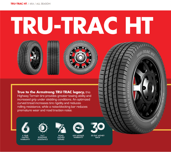 LT235/80R17 ARMSTRONG TRU-TRAC H/T 120/117R 10PLY M+S 65K+ROAD HAZARD thumbnail 1